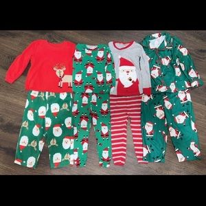 Carters 2T Boy Christmas Santa Pajamas